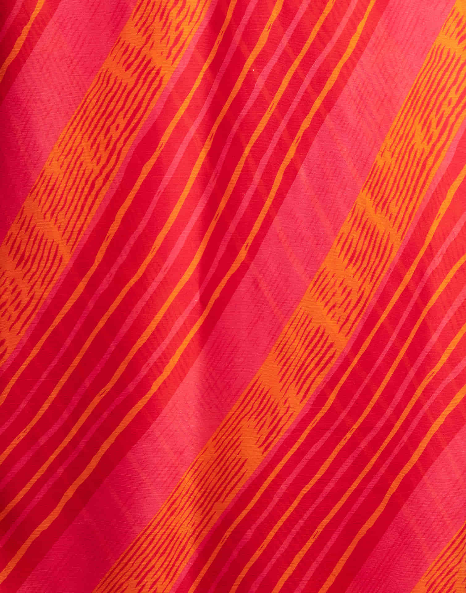 Red Chiffon Printed Leheriya Saree