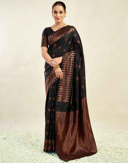 Black Silk Weaving Banarasi Saree