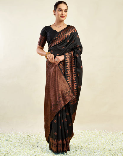 Black Silk Weaving Banarasi Saree