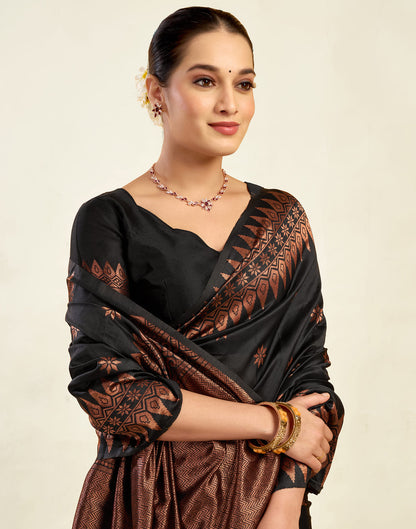 Black Silk Weaving Banarasi Saree