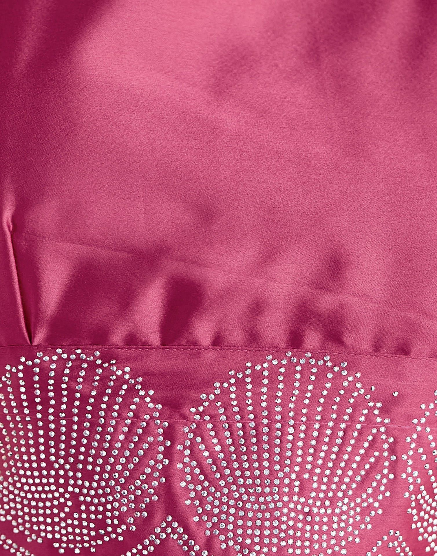 Pink Satin Swarovski Embellished Saree