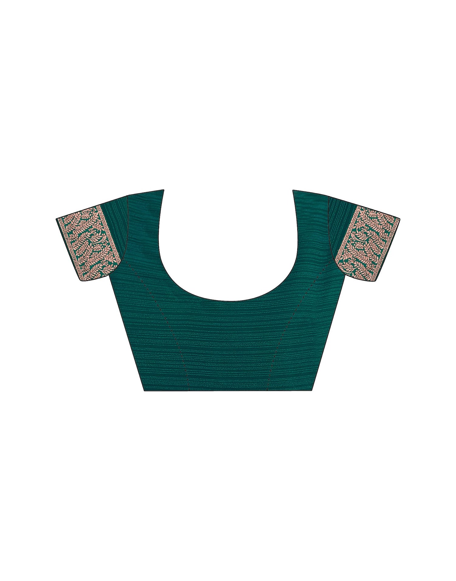 Rama Green Embroidery Georgette Saree