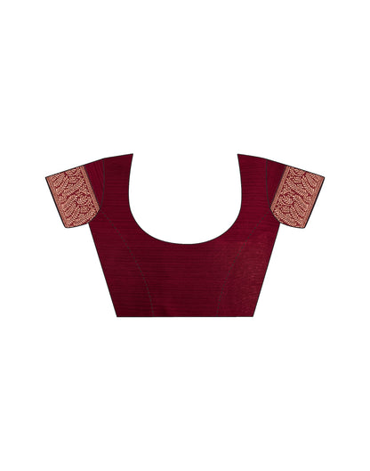 Maroon Embroidery Georgette Saree