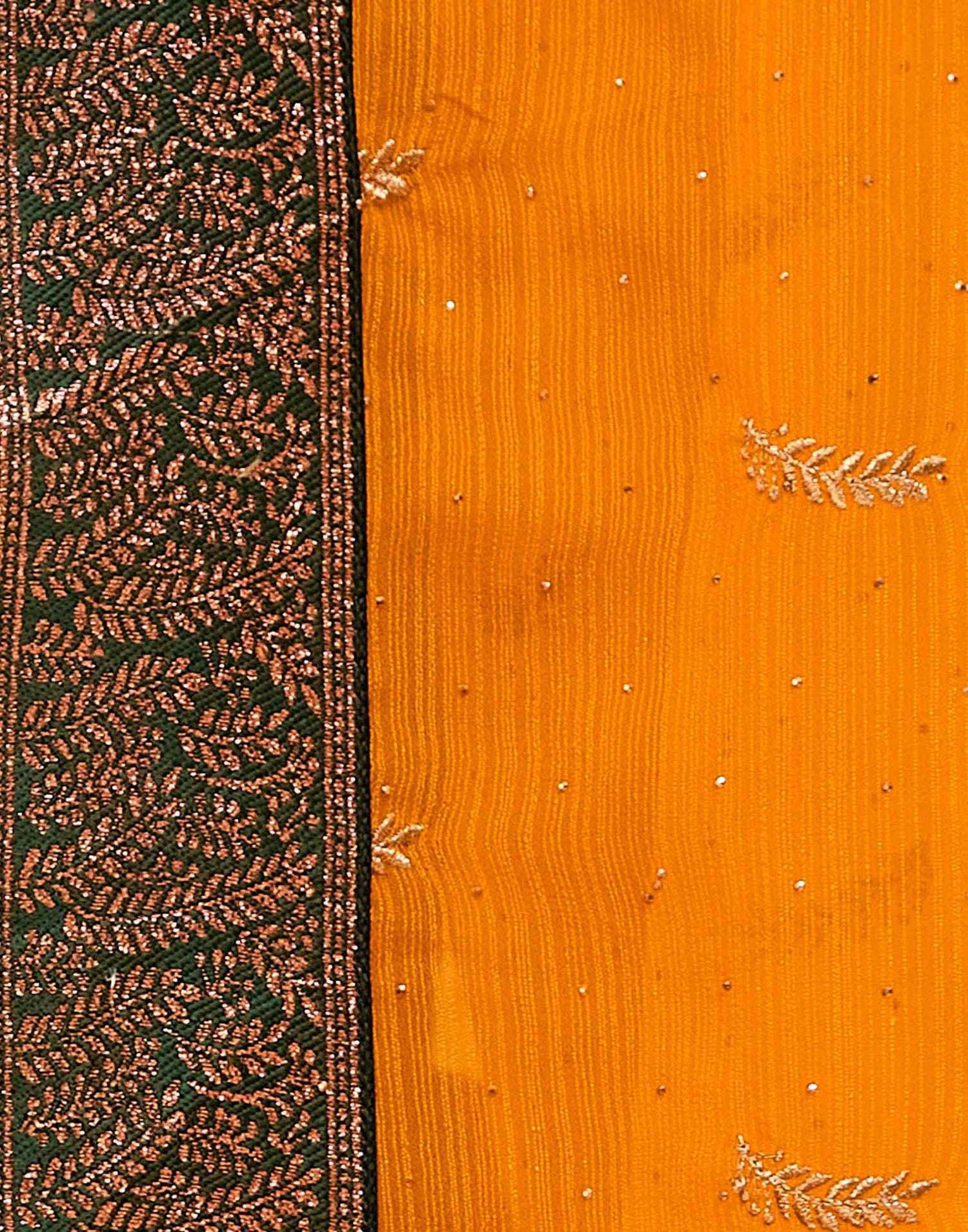 Turmeric Yellow Embroidery Georgette Saree