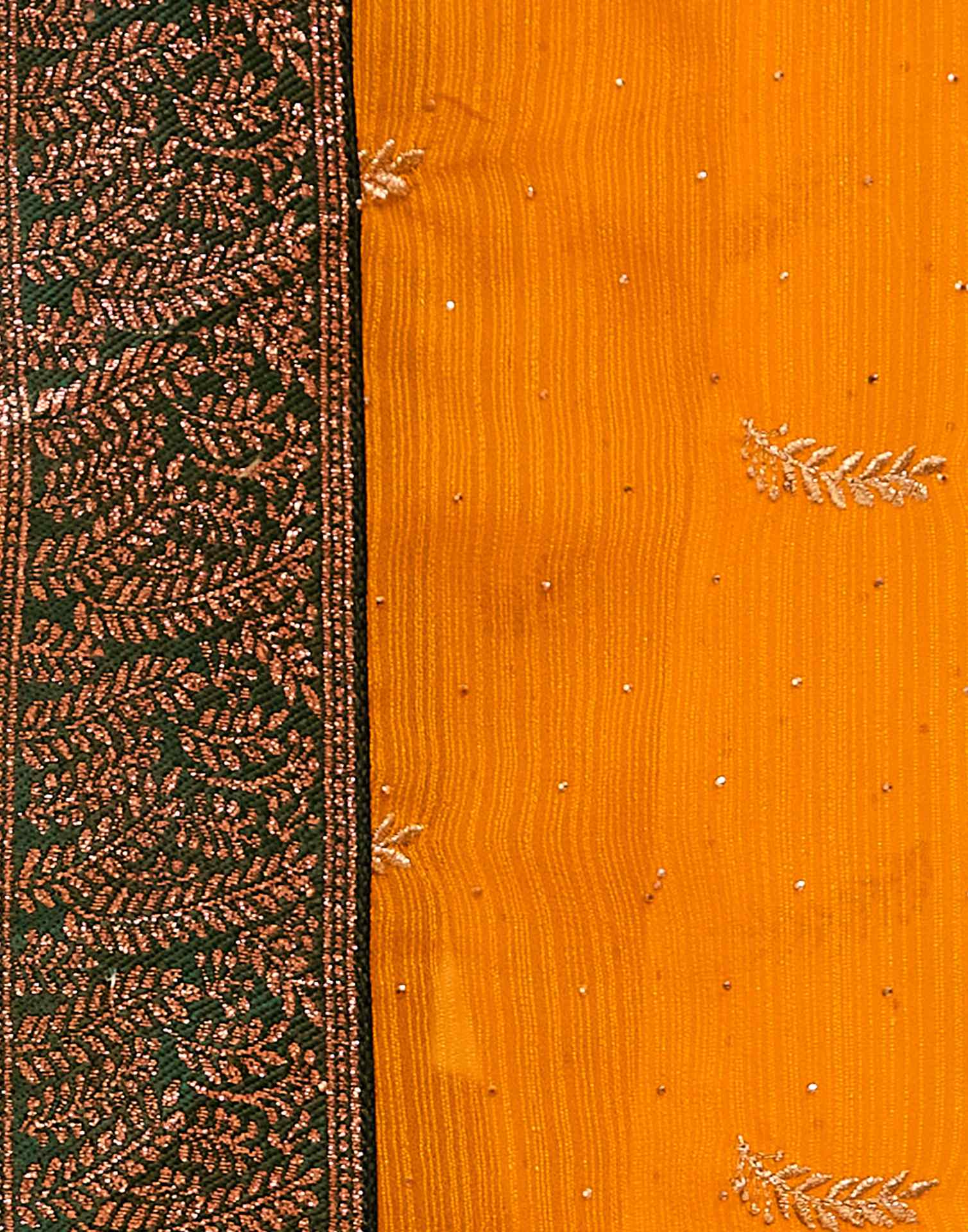 Turmeric Yellow Embroidery Georgette Saree