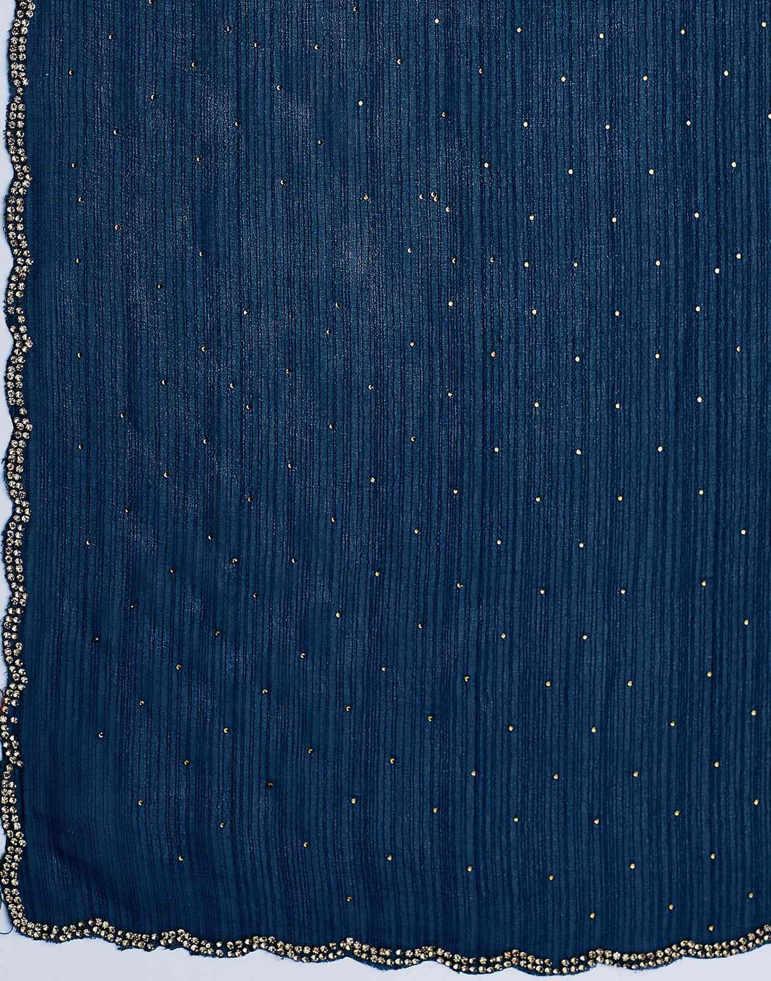 Rama Blue Stone Work Georgette Saree