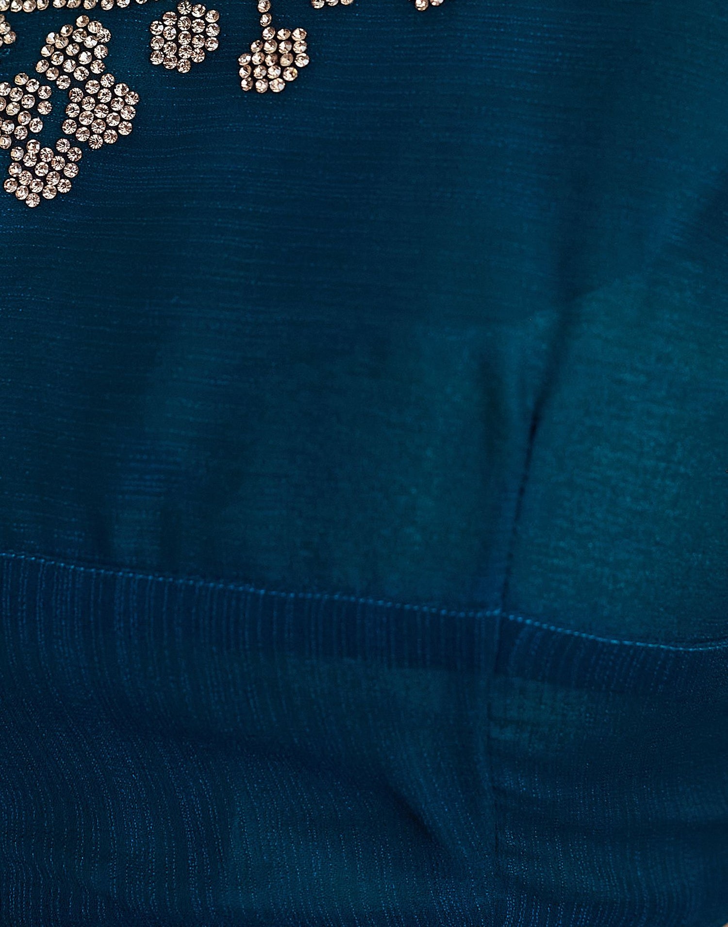 Rama Blue Stone Work Georgette Saree