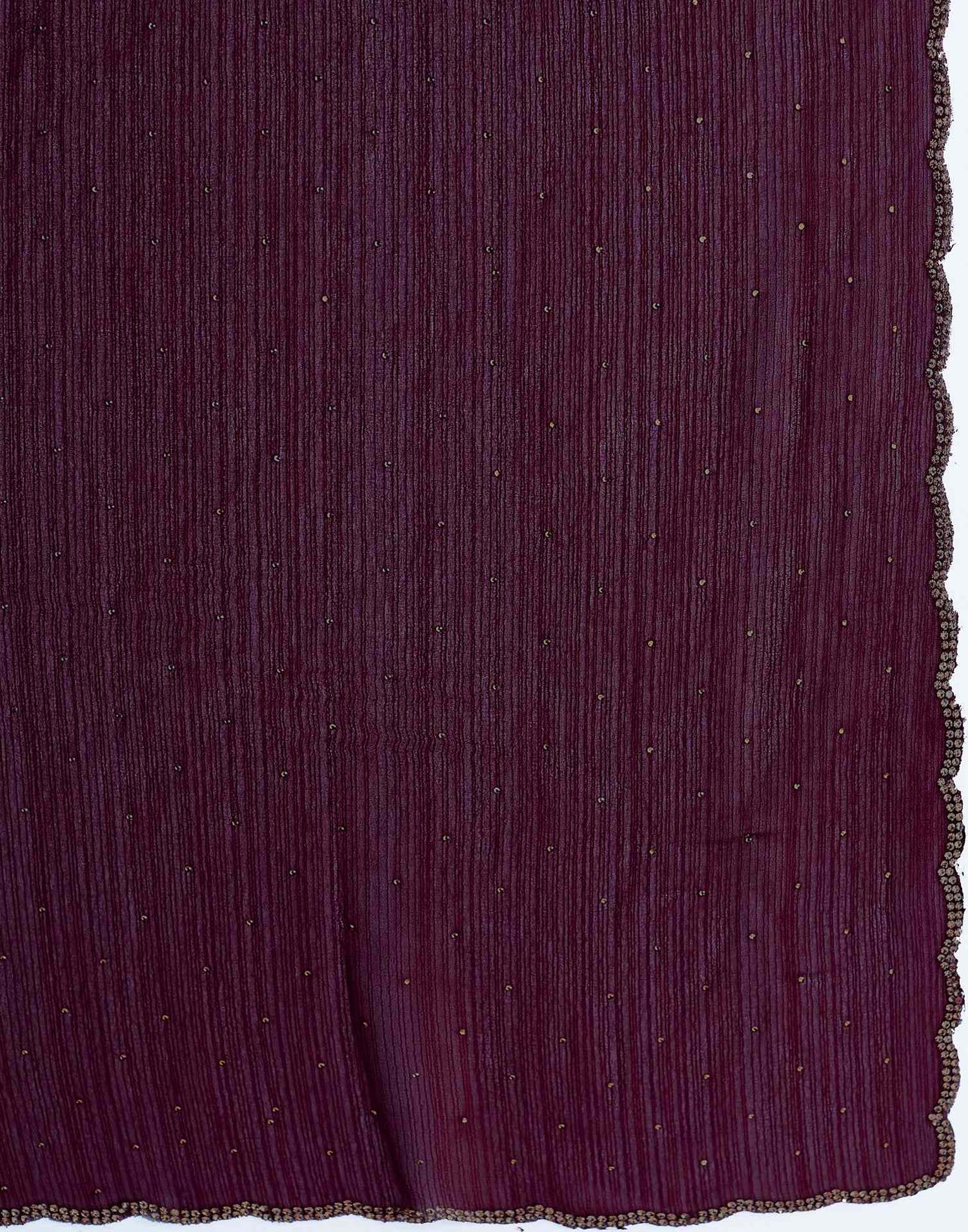 Wine Stone Work Georgette Saree
