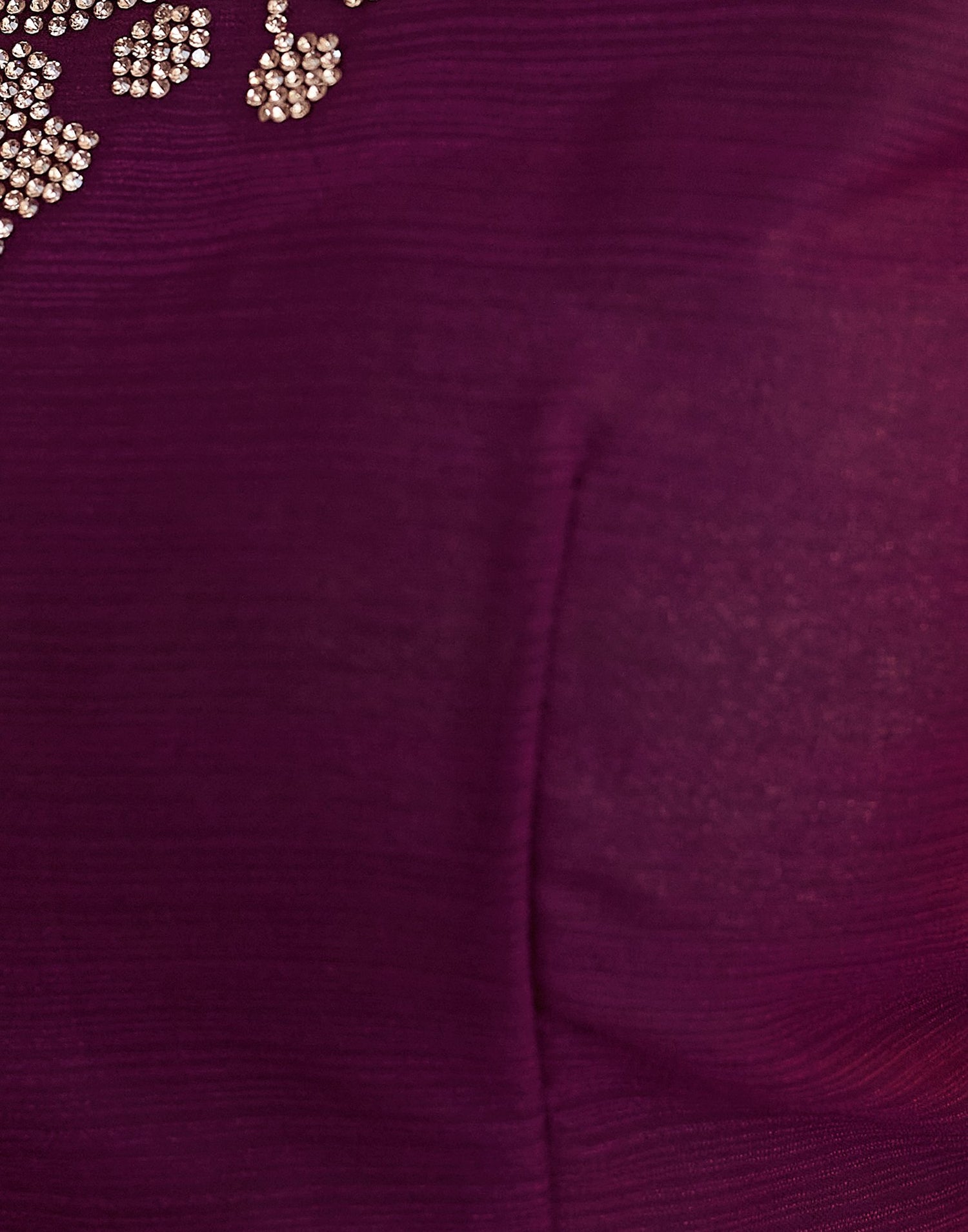 Wine Stone Work Georgette Saree