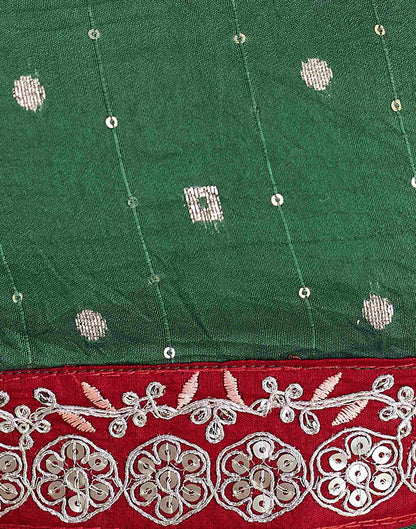 Dark Pink Bandhani Printed Georgette Saree