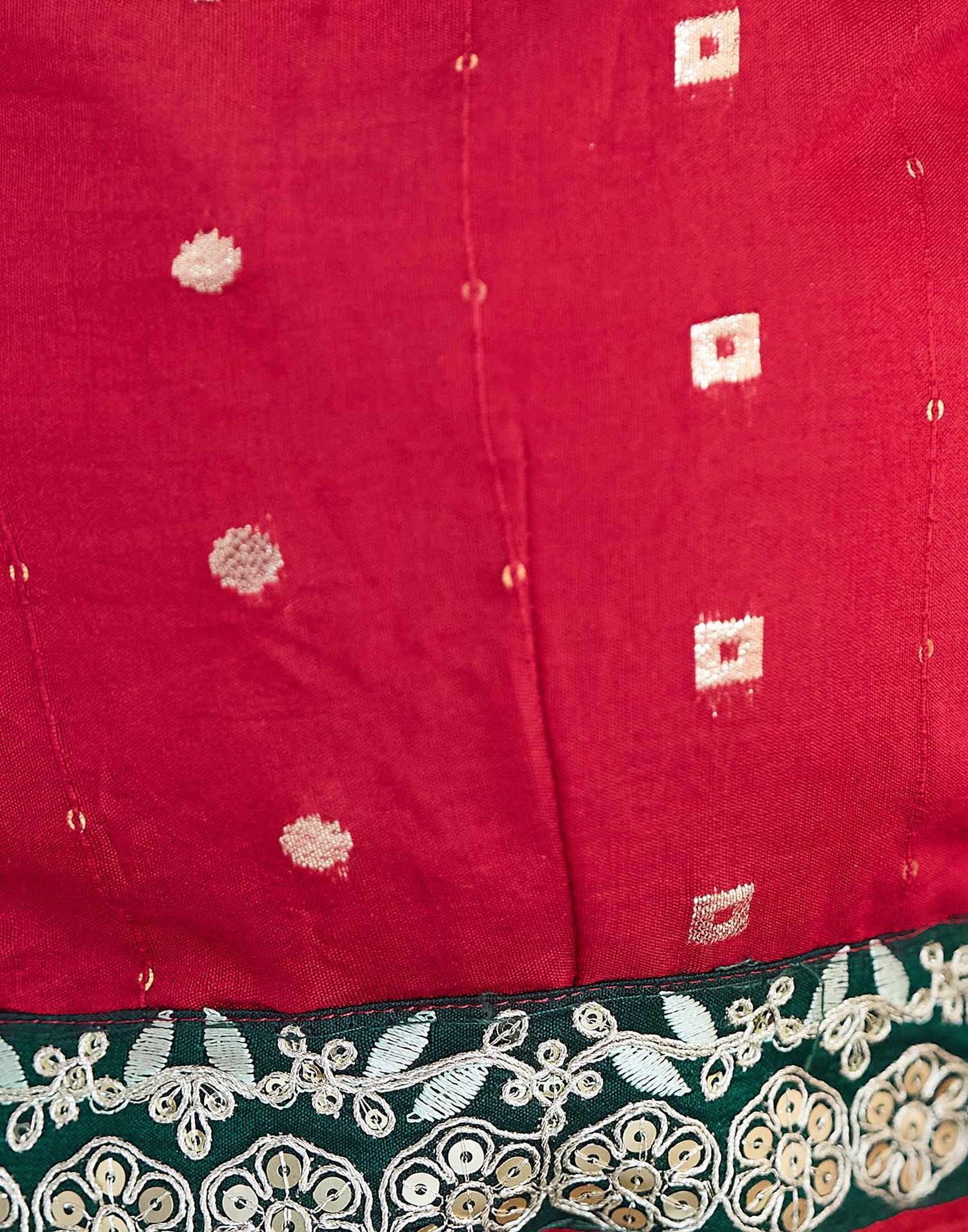 Dark Green Bandhani Printed Georgette Saree
