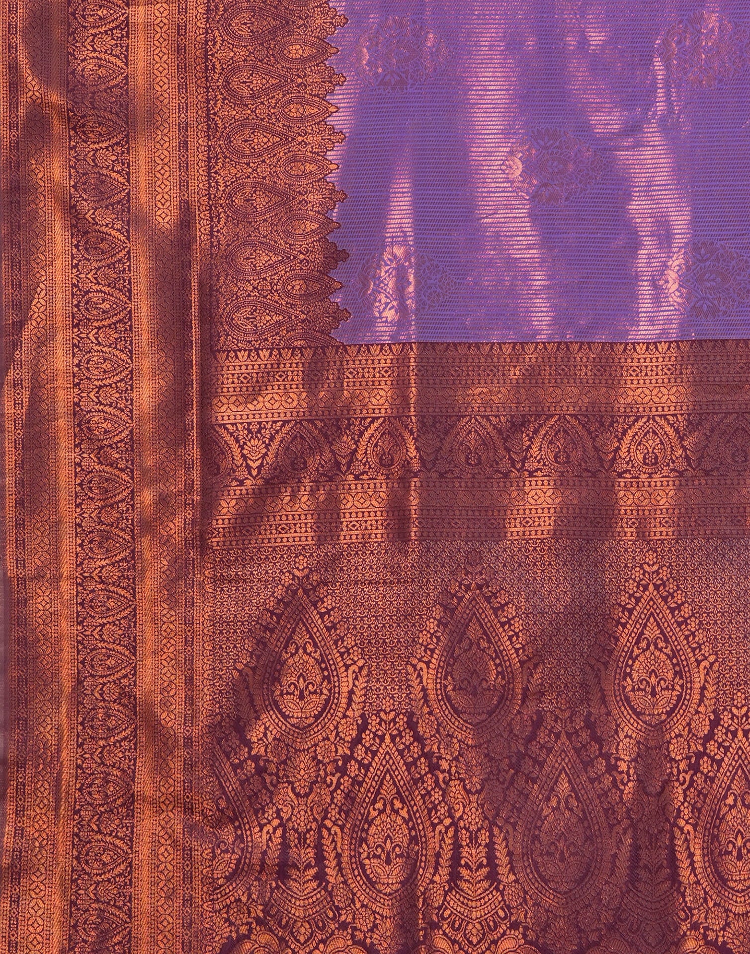 Light Purple Silk Woven Kanjivaram Saree