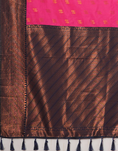 Pink Silk Woven Kanjivaram Saree