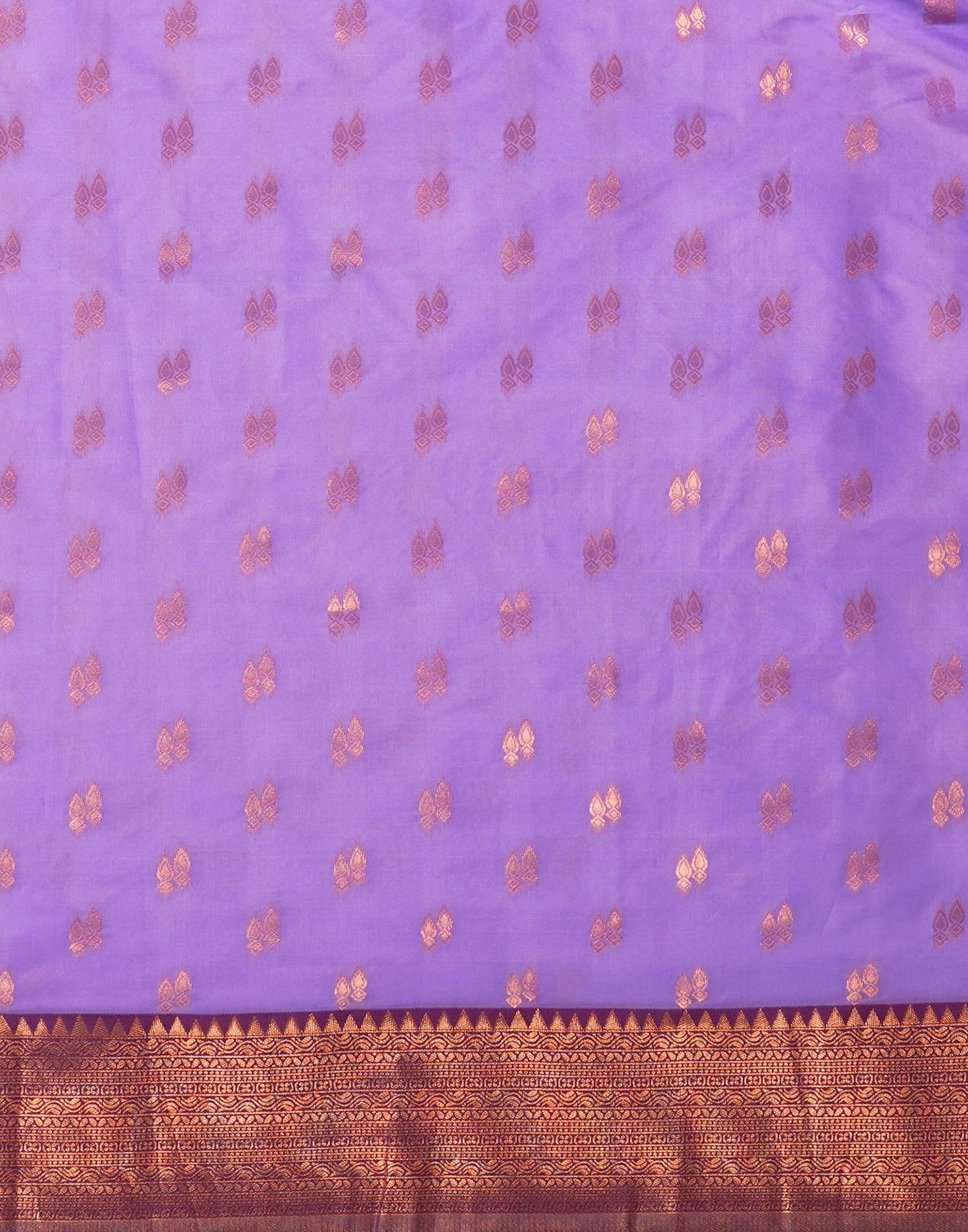 Lavender Silk Woven Kanjivaram Saree