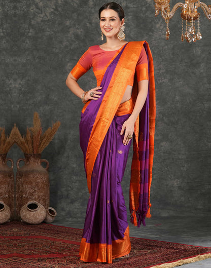 Purple Silk Weaving Kanjivaram Saree