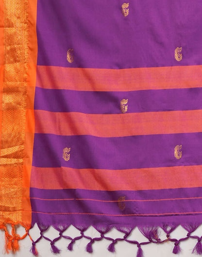 Purple Silk Weaving Kanjivaram Saree