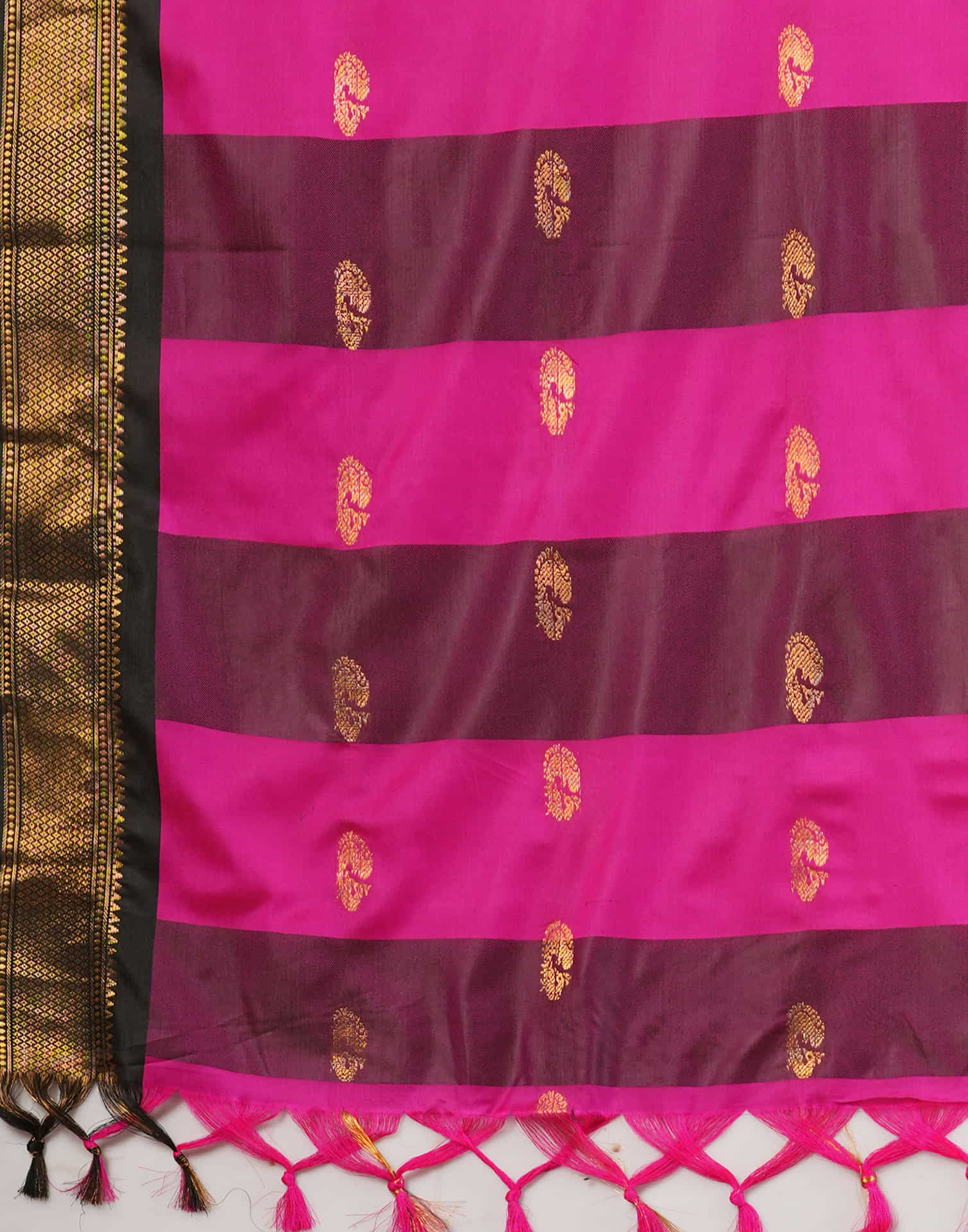 Rani Pink Silk Weaving Kanjivaram Saree