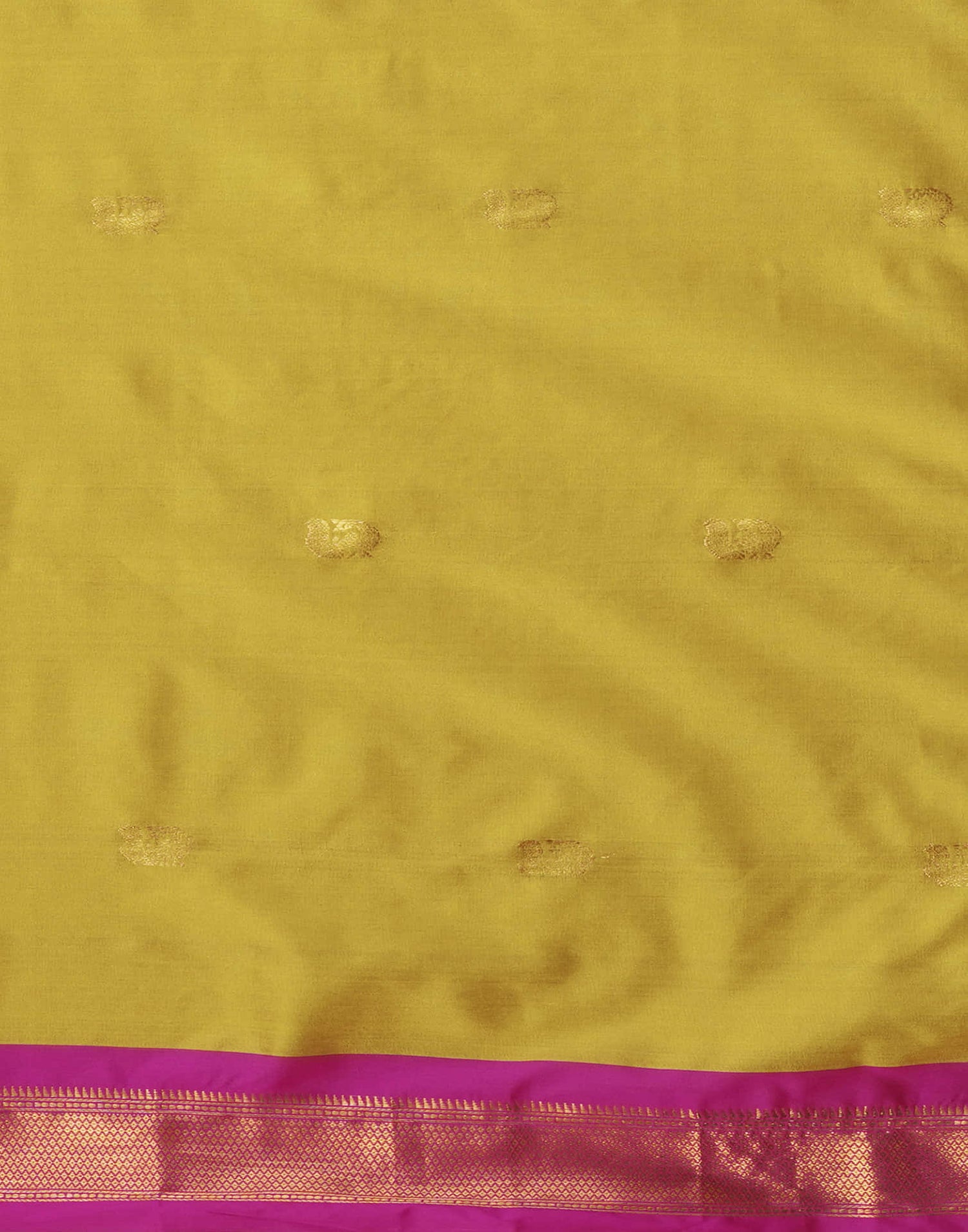 Mustard Yellow Silk Weaving Kanjivaram Saree