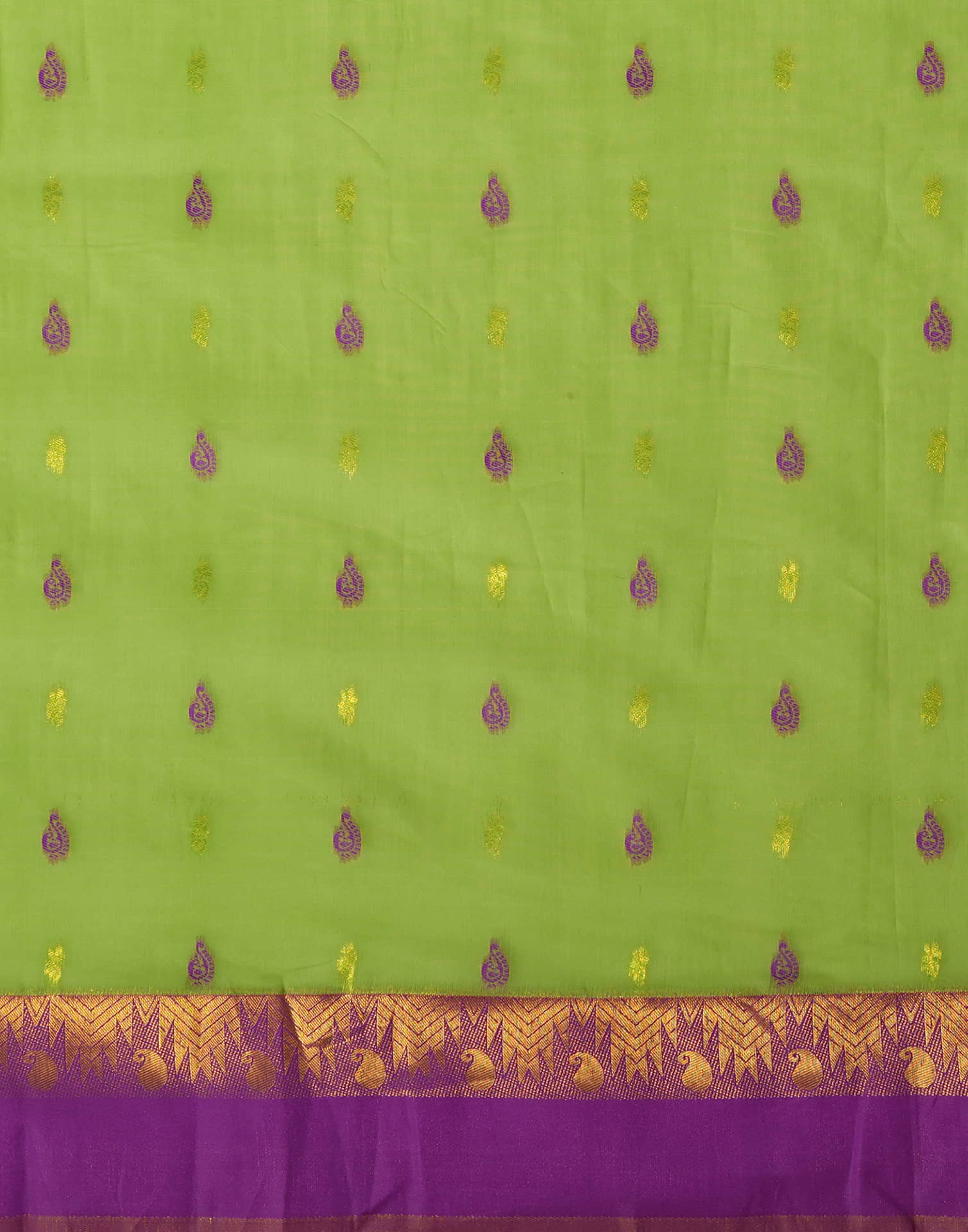 Green Silk Weaving Kanjivaram Saree