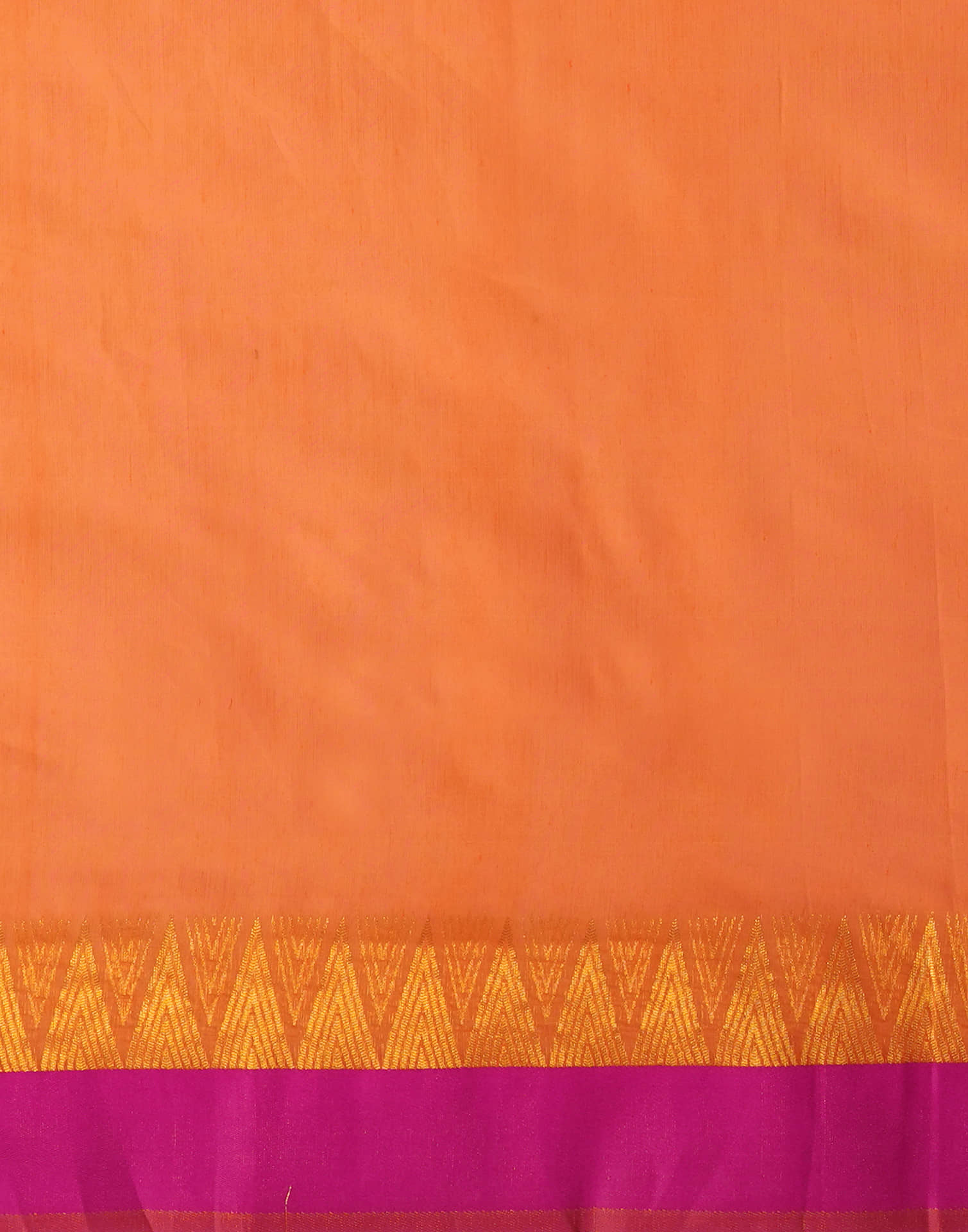 Orange Cotton Silk Woven Kanjivaram Saree