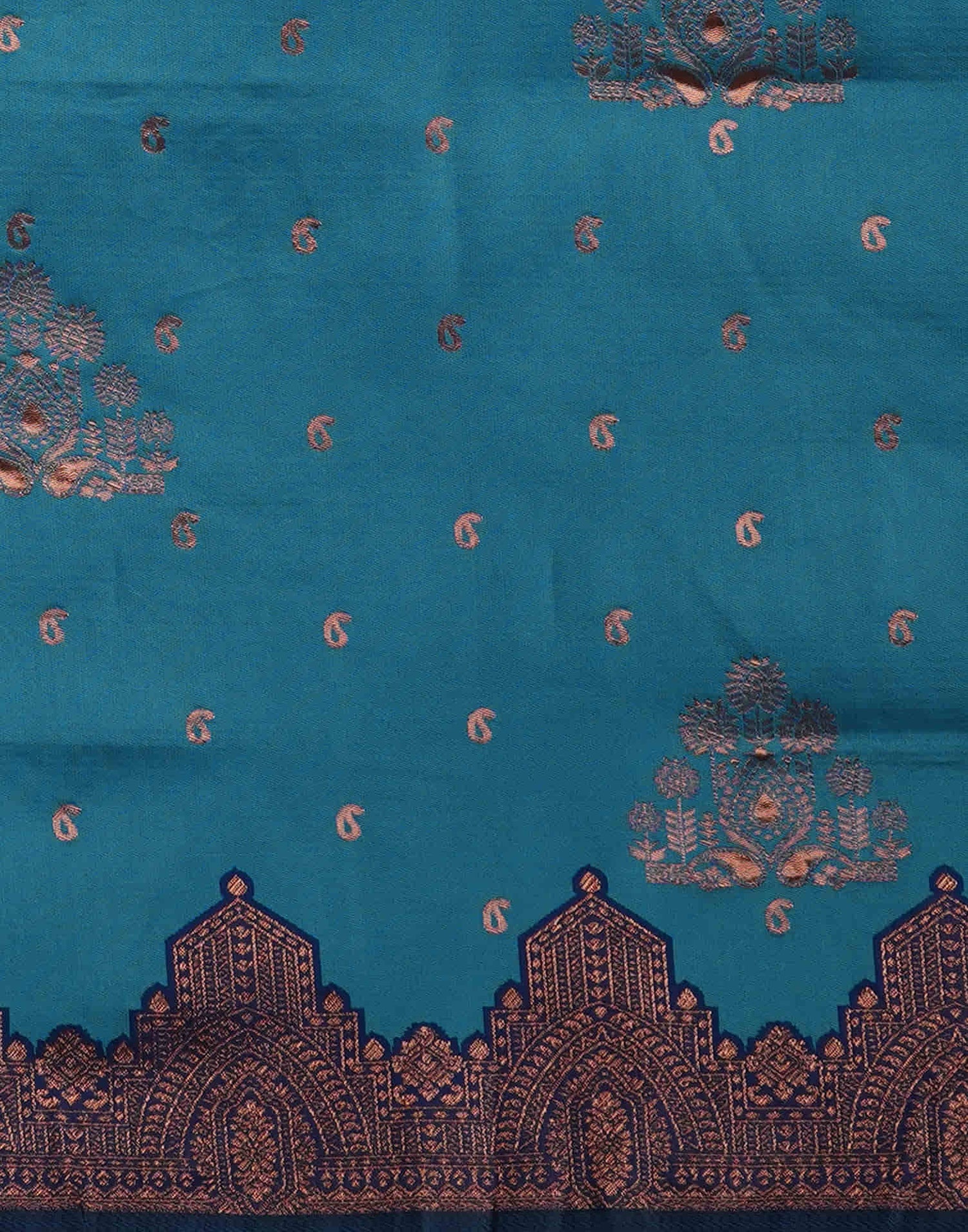 Sky Blue Silk Weaving Kanjivaram Saree