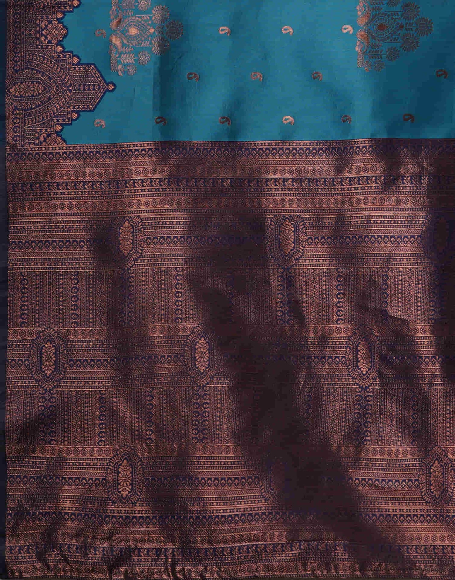 Sky Blue Silk Weaving Kanjivaram Saree