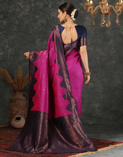 Magenta Silk Weaving Kanjivaram Saree