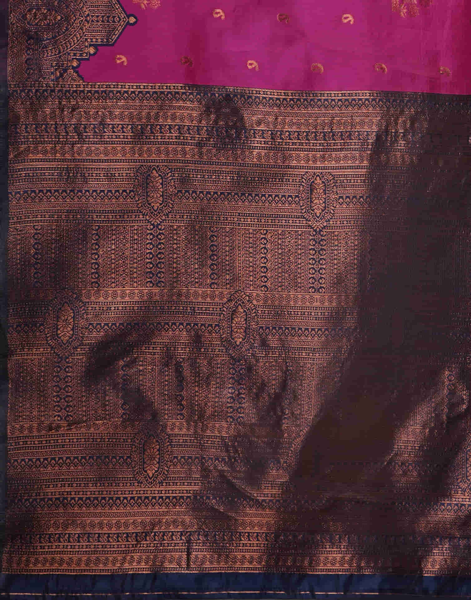 Magenta Silk Weaving Kanjivaram Saree