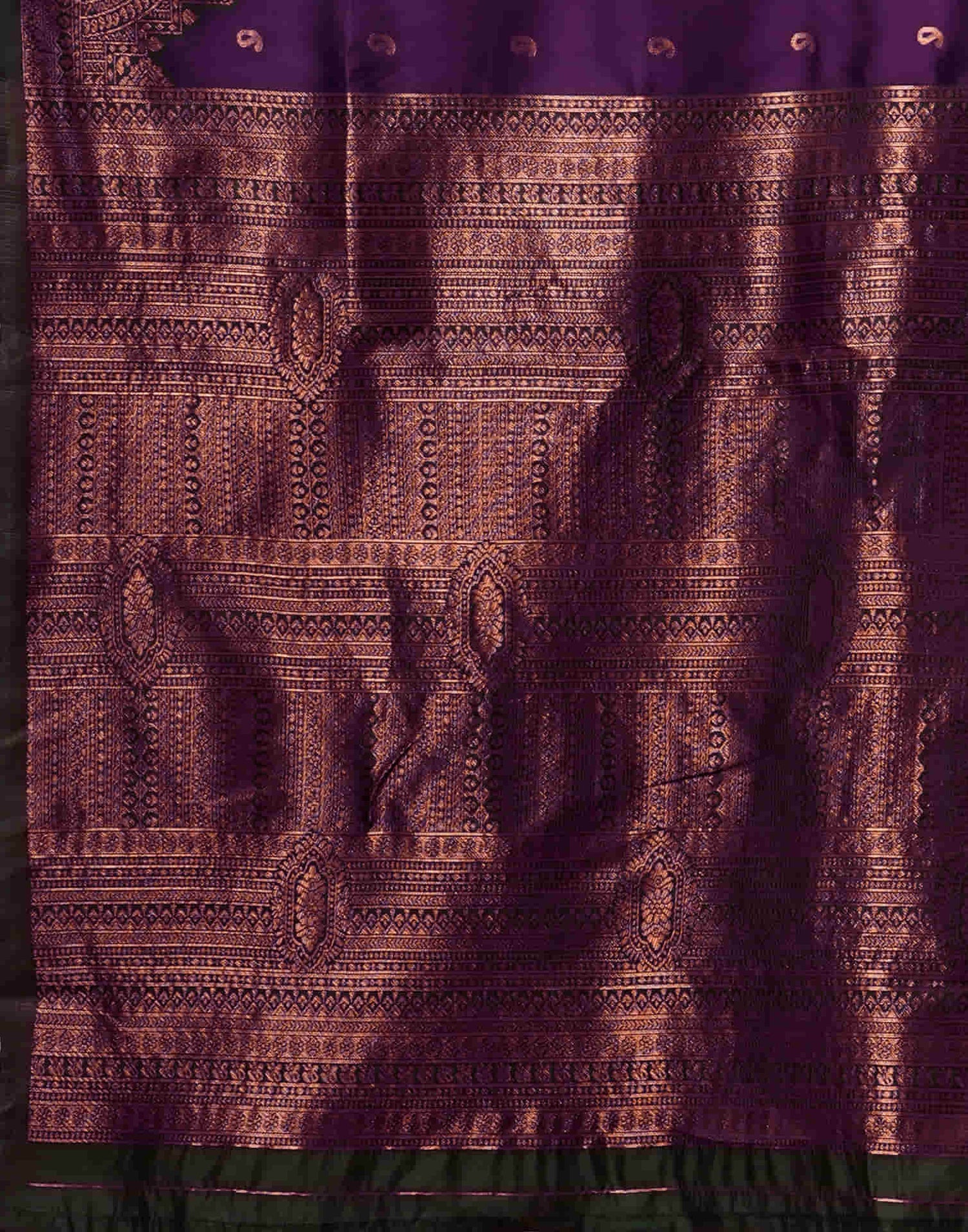 Dark Purple Silk Weaving Kanjivaram Saree