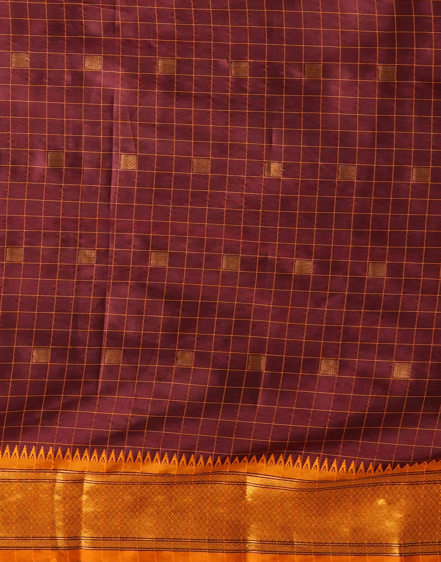 Maroon Silk Weaving Kanjivaram Saree