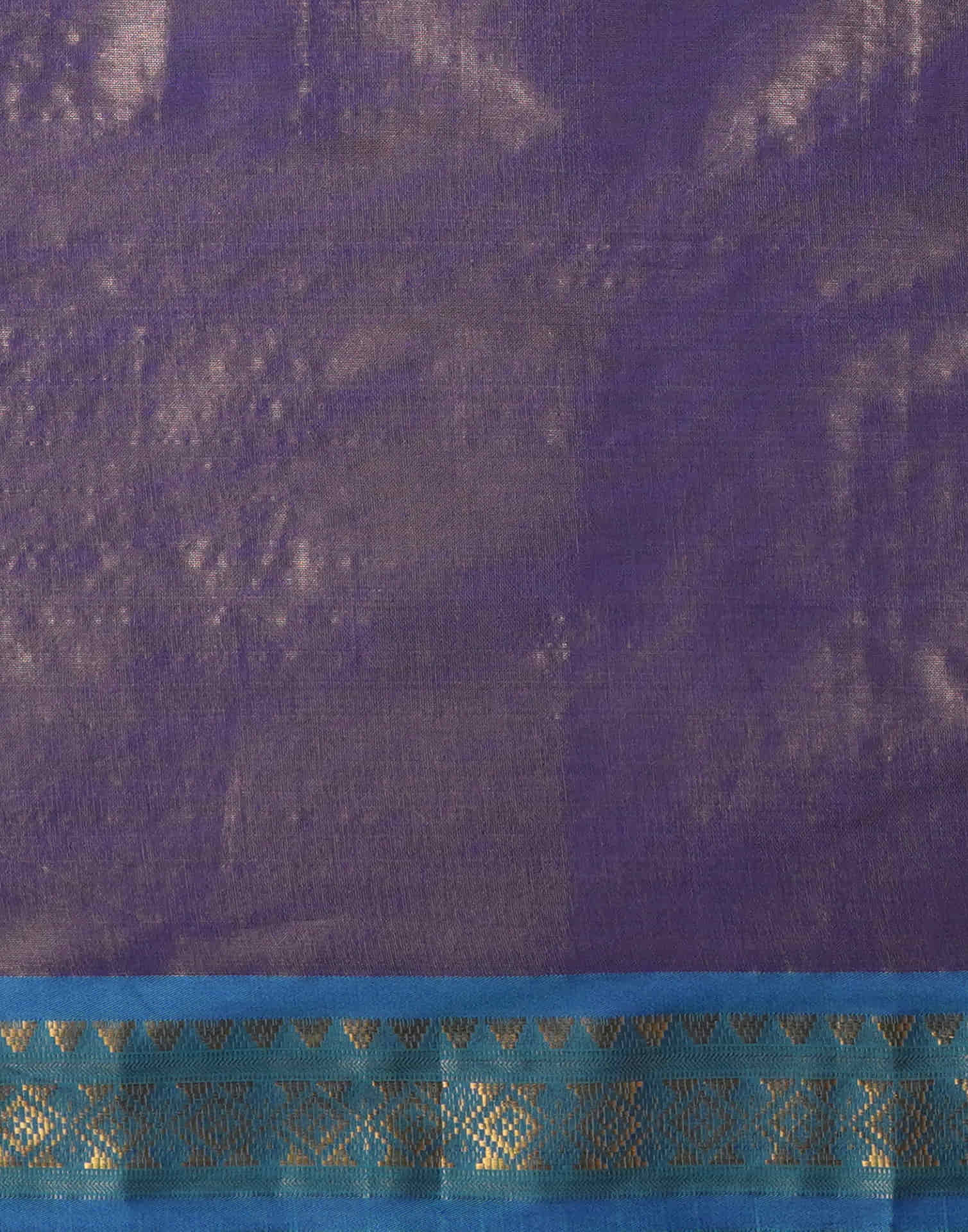 Dark Blue Silk Weaving Kanjivaram Saree