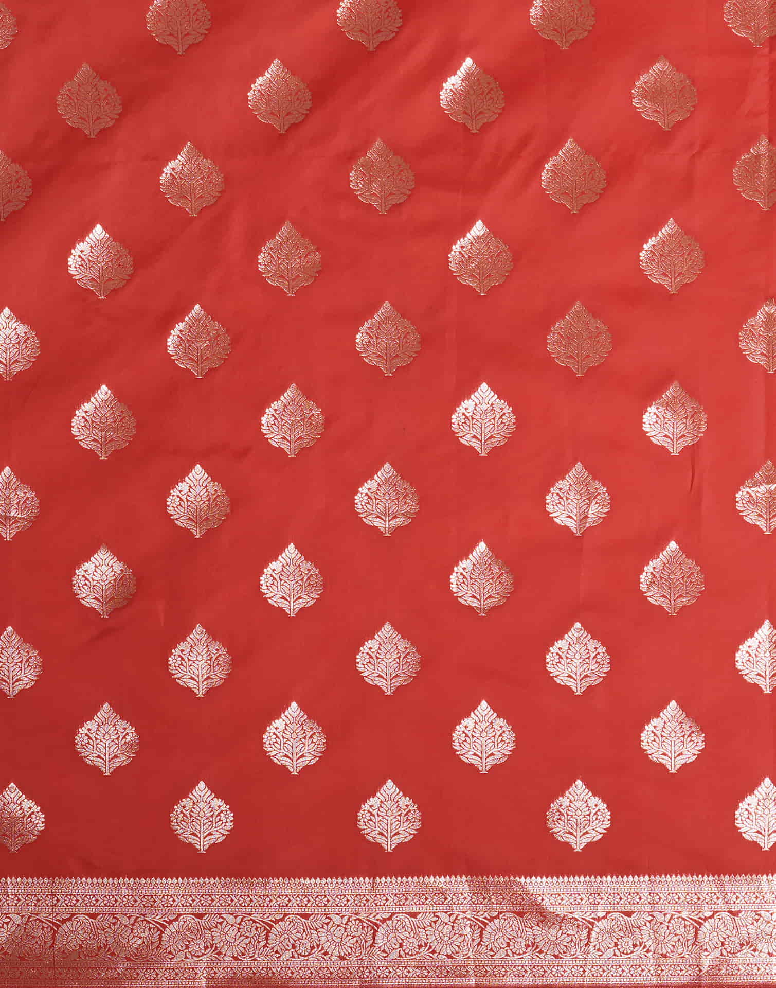 Red Silk Woven Banarasi Saree