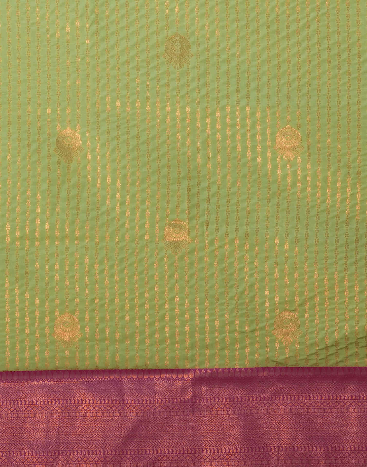 Pista Green Silk Woven Kanjivaram Saree