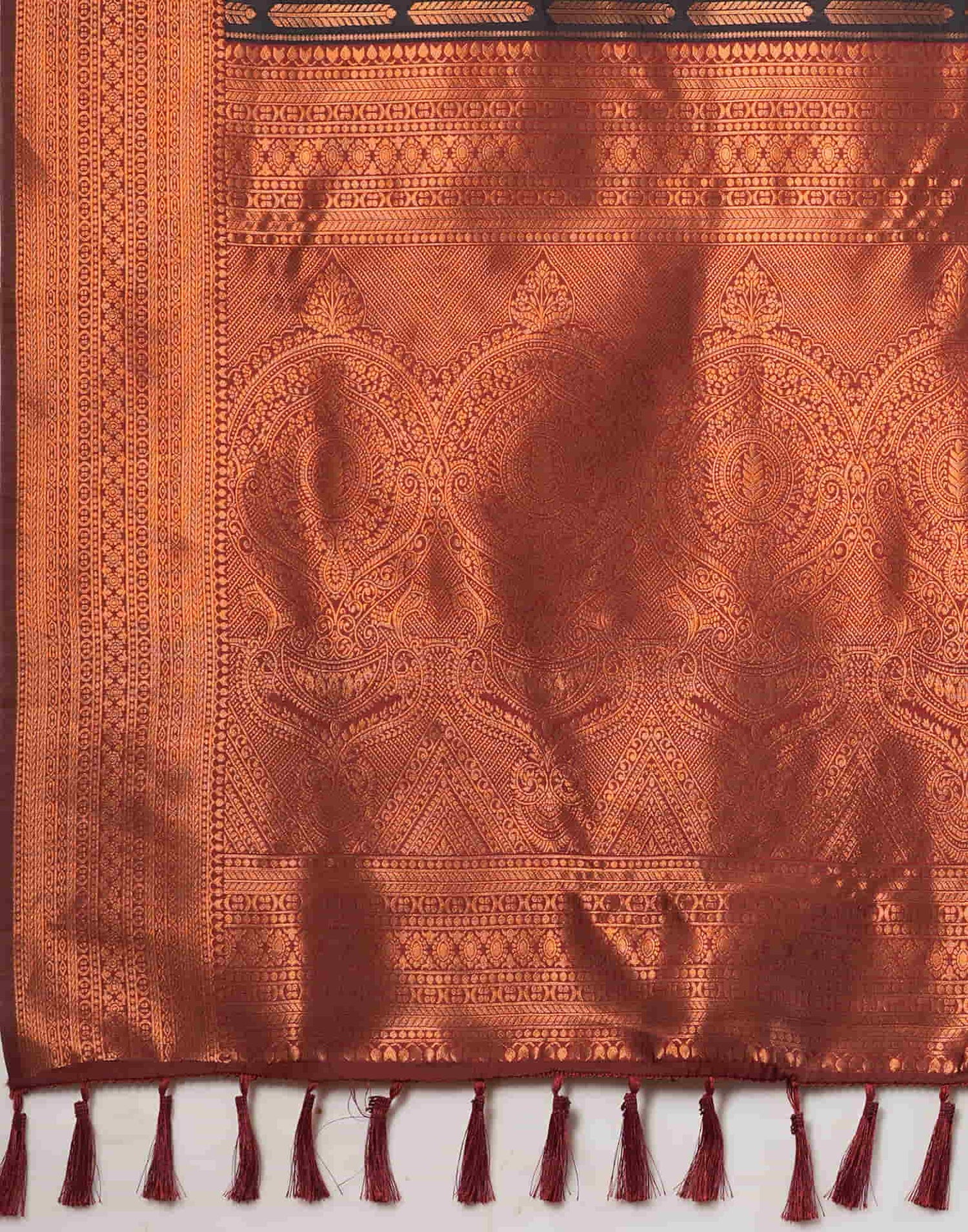 Brown Silk Woven Kanjivaram Saree