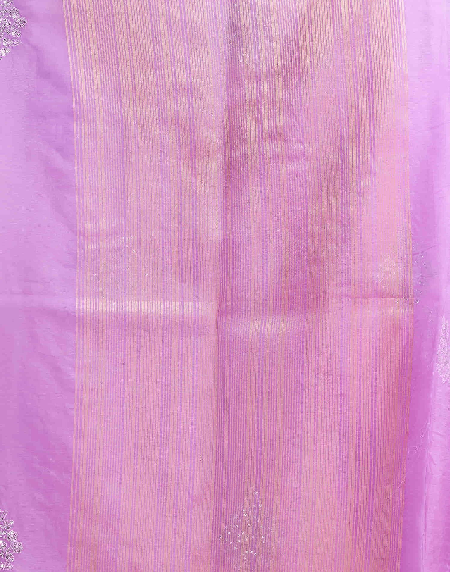 Lavender Organza Sequence  Embroidery Saree