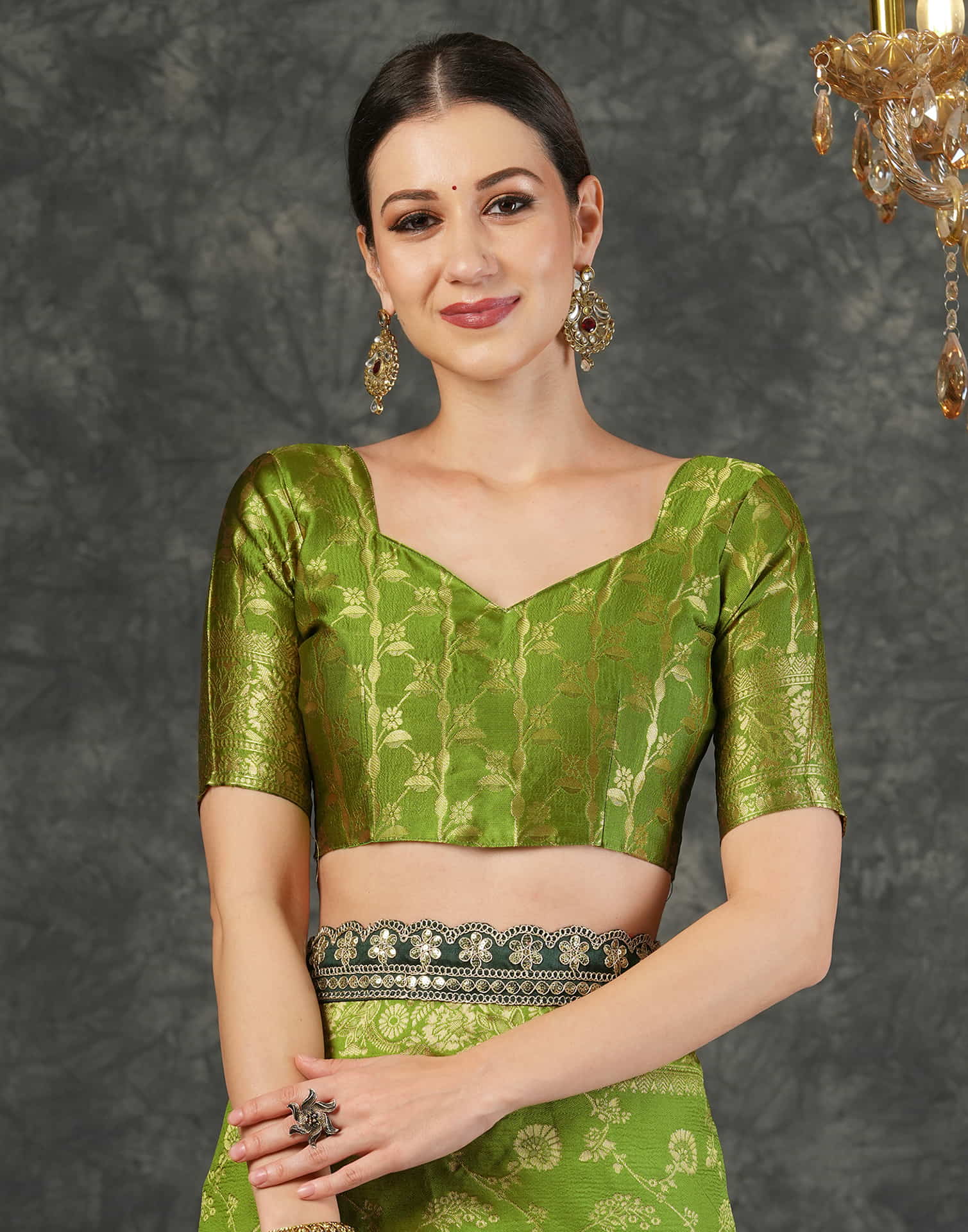 Green Silk Weaving Banarasi Saree