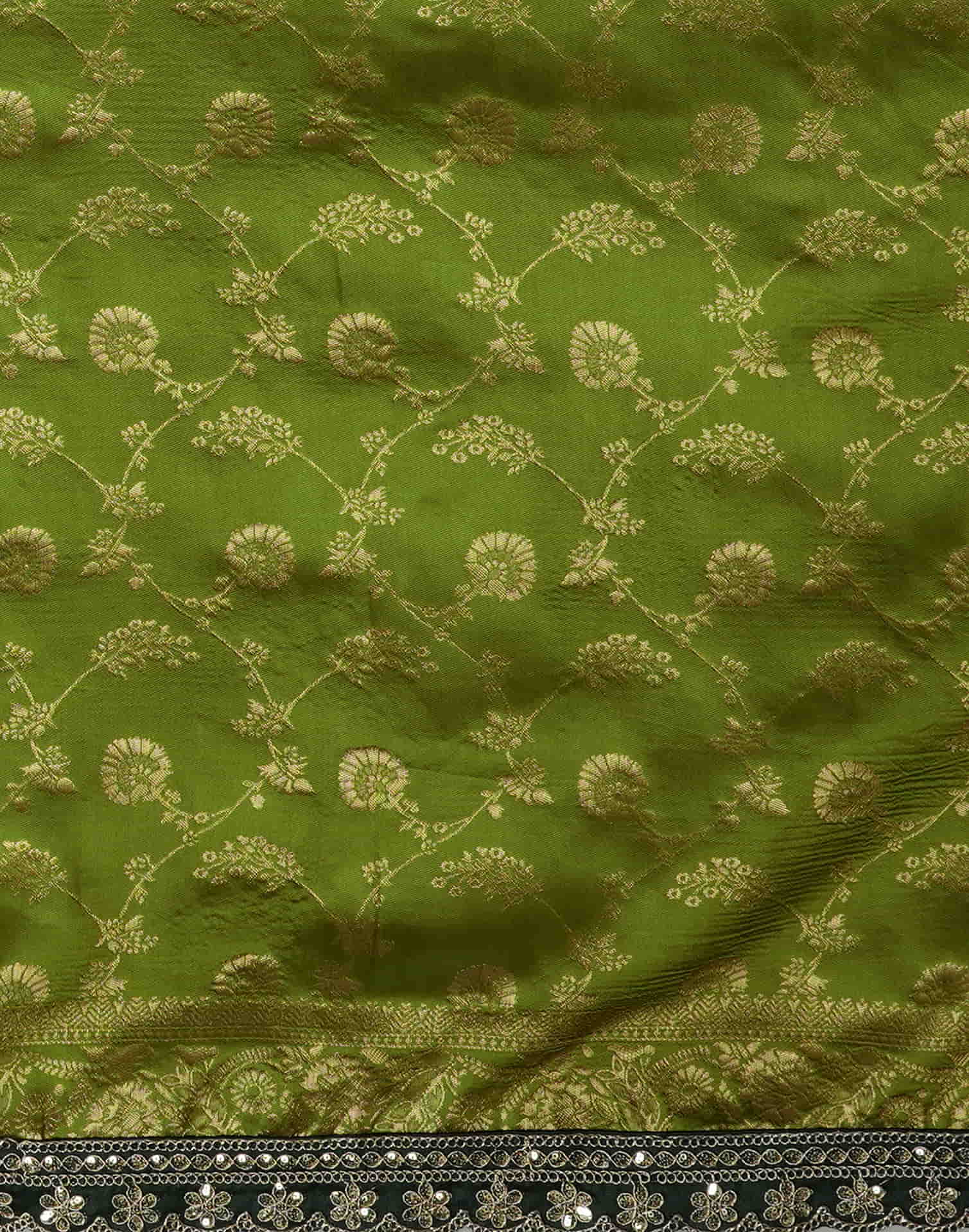 Green Silk Weaving Banarasi Saree