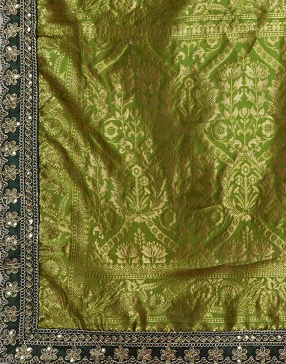 Green Silk Weaving Banarasi Saree