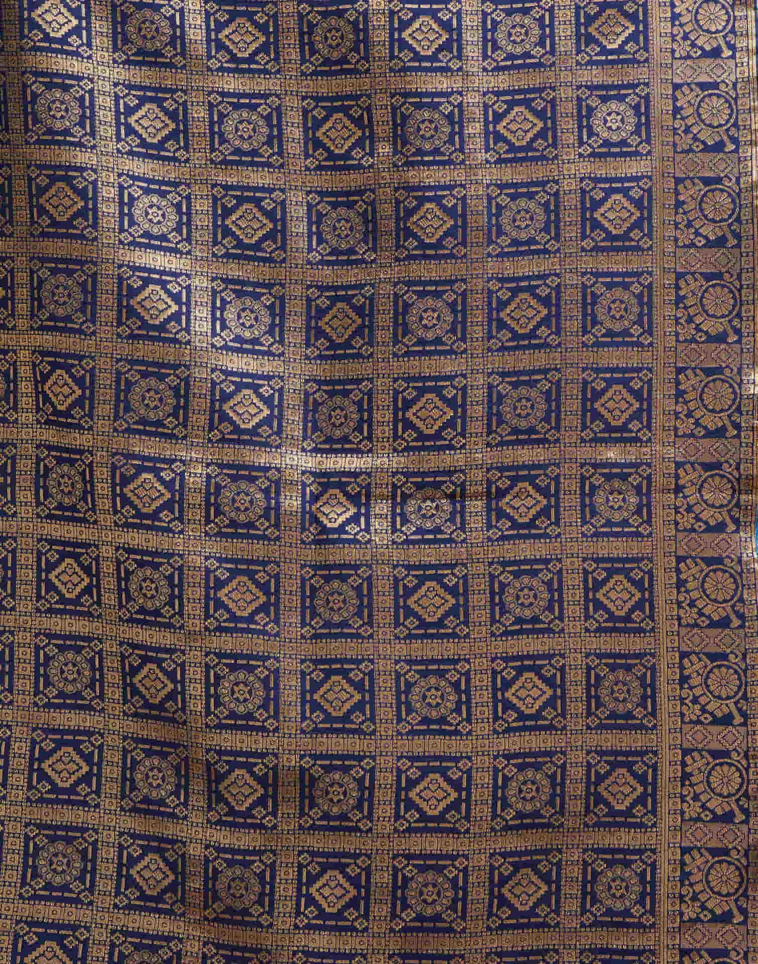 Blue Silk Woven Banarasi Saree