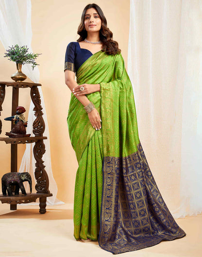 Green Silk Weaving Banarasi Saree