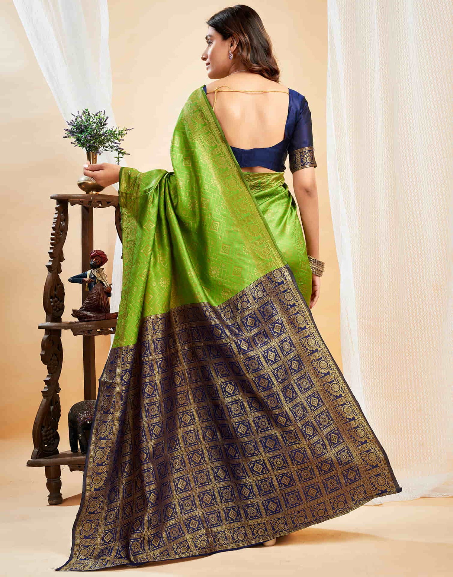 Green Silk Weaving Banarasi Saree