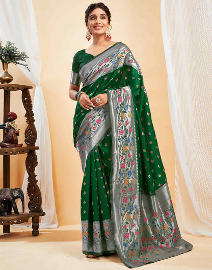 Green Silk Woven Paithani Saree