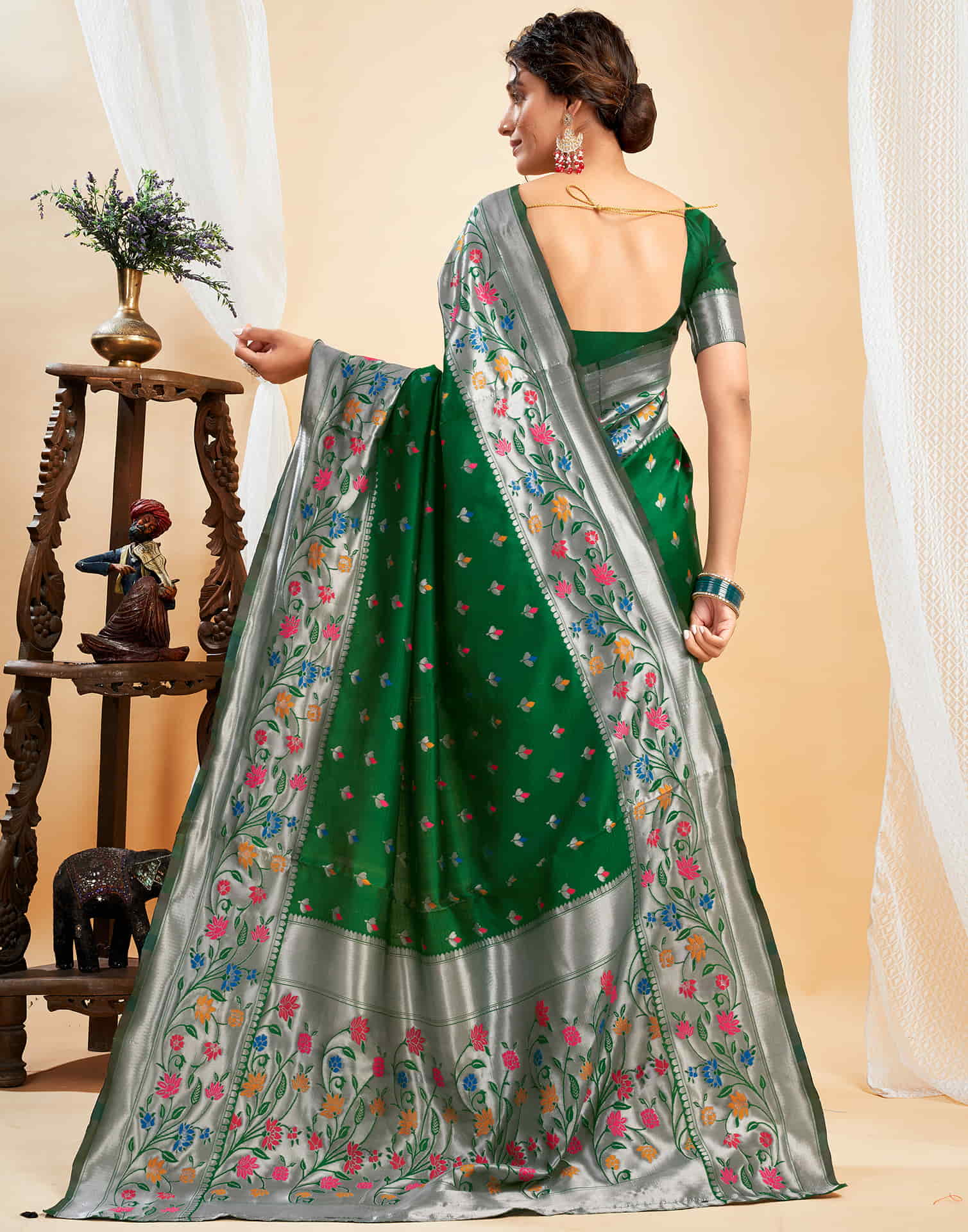 Green Silk Woven Paithani Saree