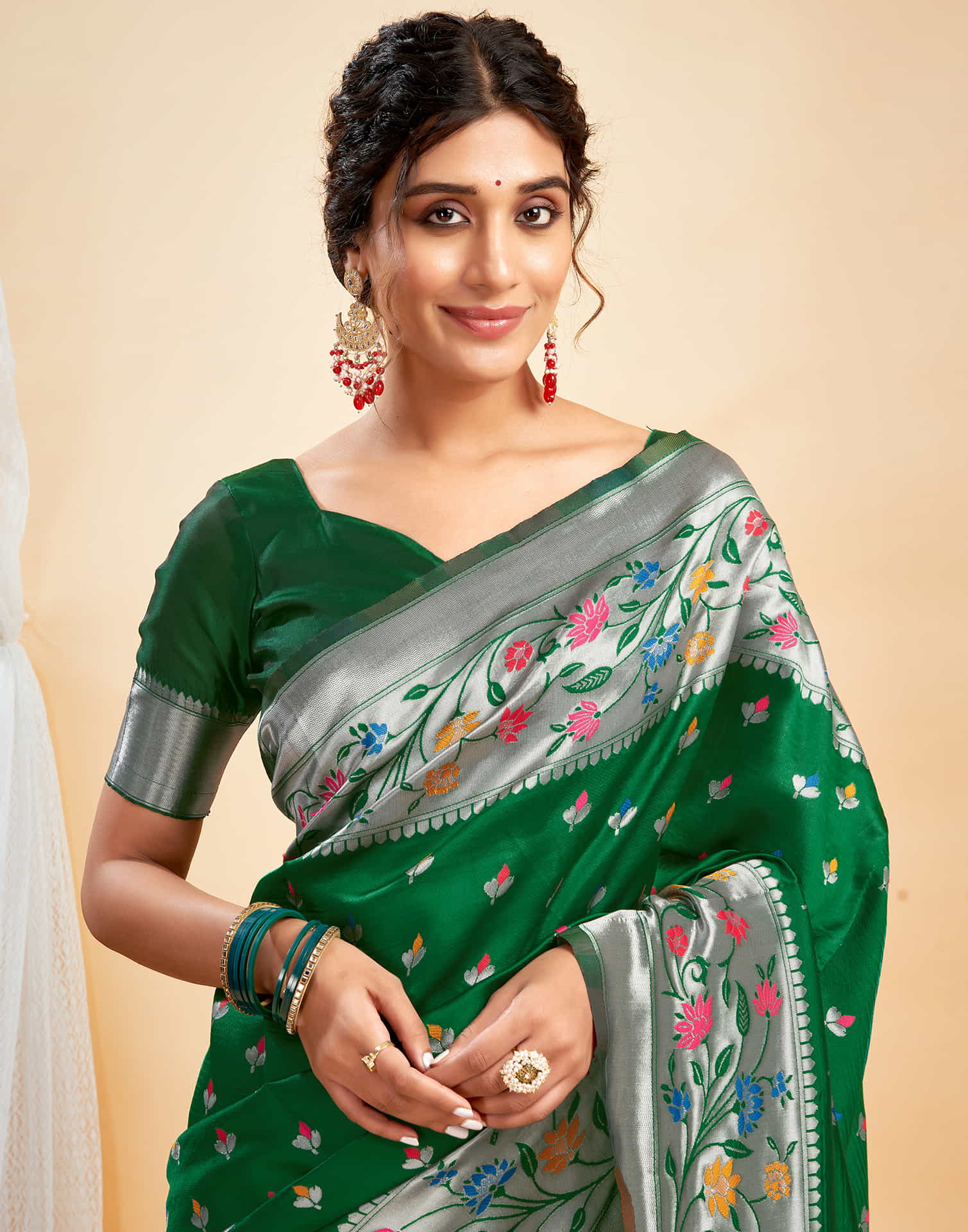 Green Silk Woven Paithani Saree