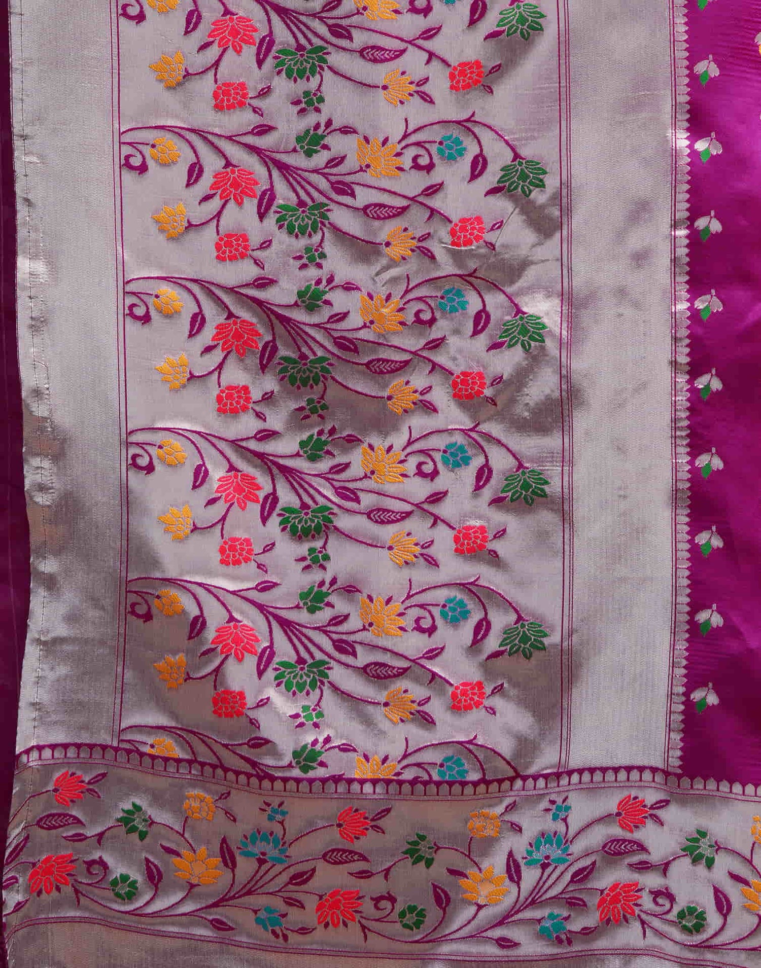 Purple Silk Woven Paithani Saree