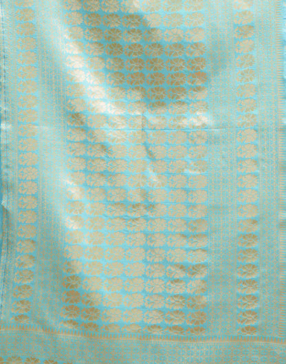 Light Blue Silk Woven Banarasi Saree