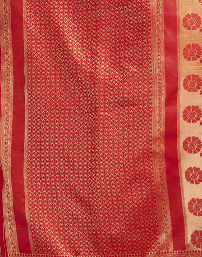 Red Silk Woven Banarasi Saree