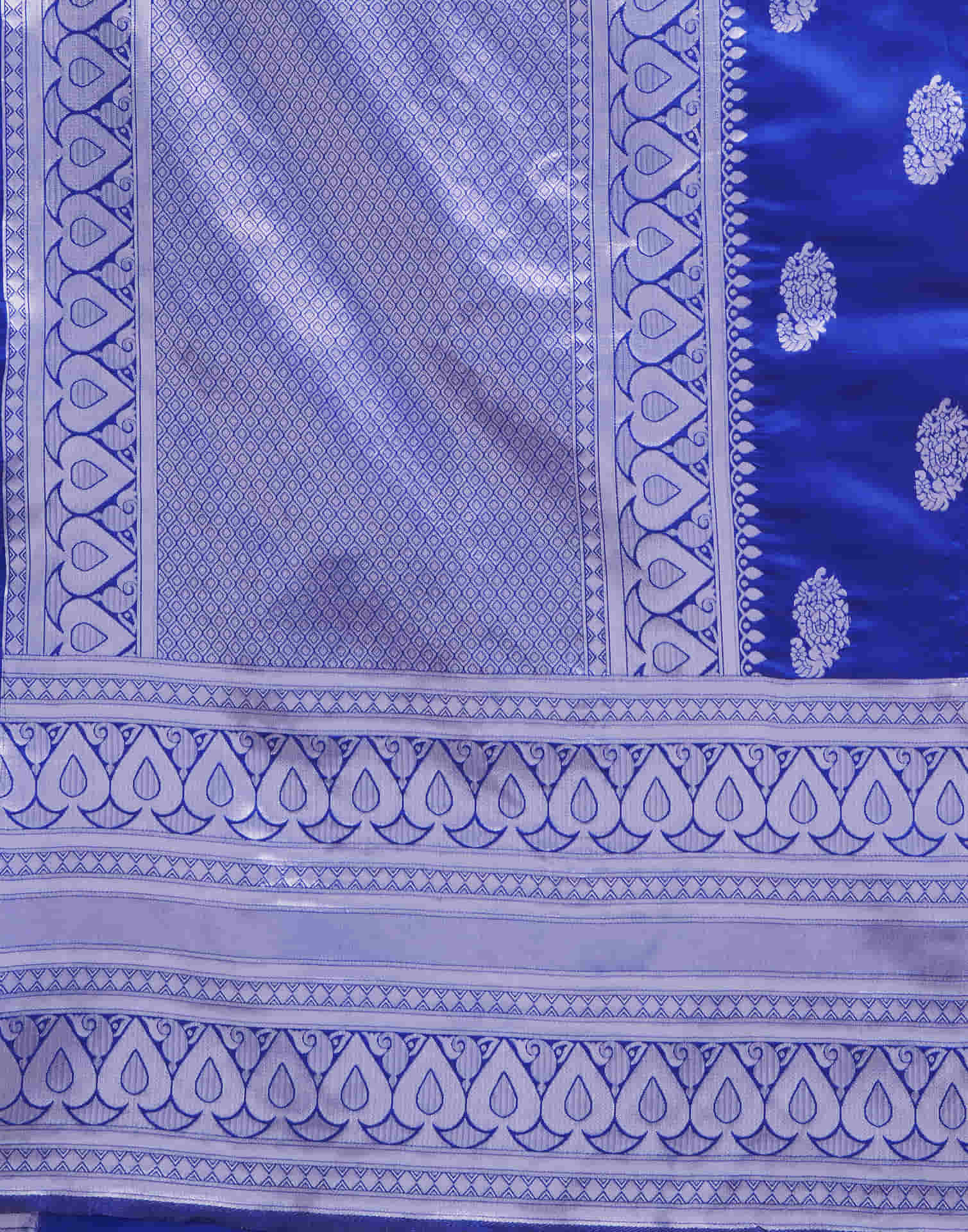 Dark Blue Silk Woven Saree