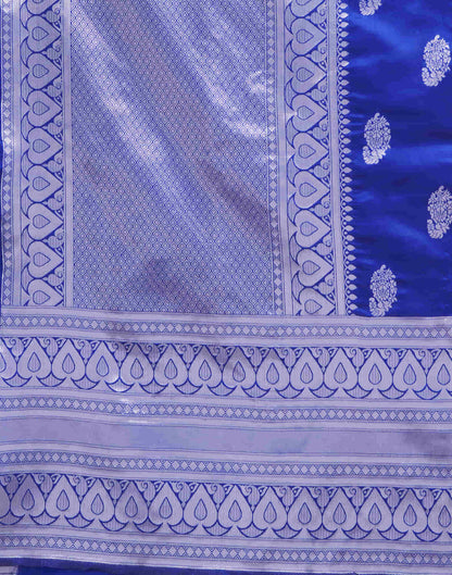 Blue Silk Blend Woven Kanjivaram Saree