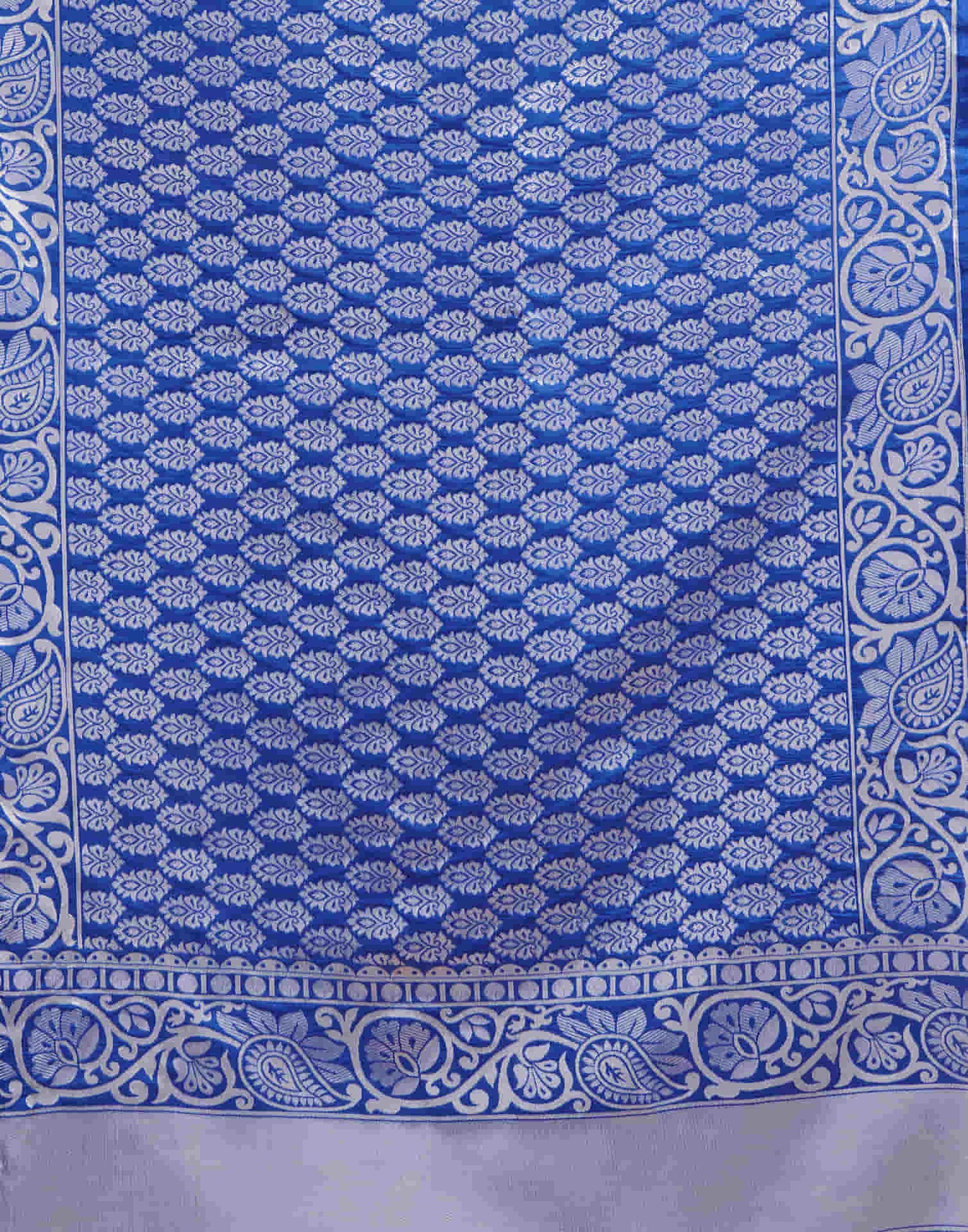 Blue Silk Blend Woven Kanjivaram Saree